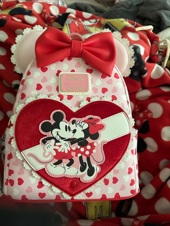 Loungefly Disney Mickey & Minnie Valentine\'s Day Ears Chocolate Scented Backpack main image 10